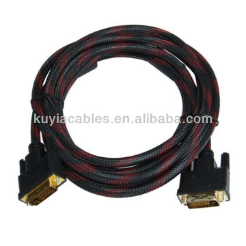 Hi-Speed ​​1.8m DVI Cable DVI 24 + 1 DVI-D macho a macho M / M Cable de vídeo